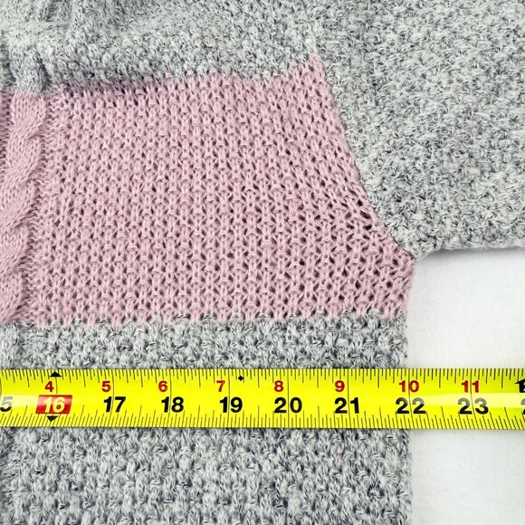 By & By Women's Pullover Striped Knit Grey/Pink Turtleneck Long Sweater XXL NWT - Picture 10 of 11